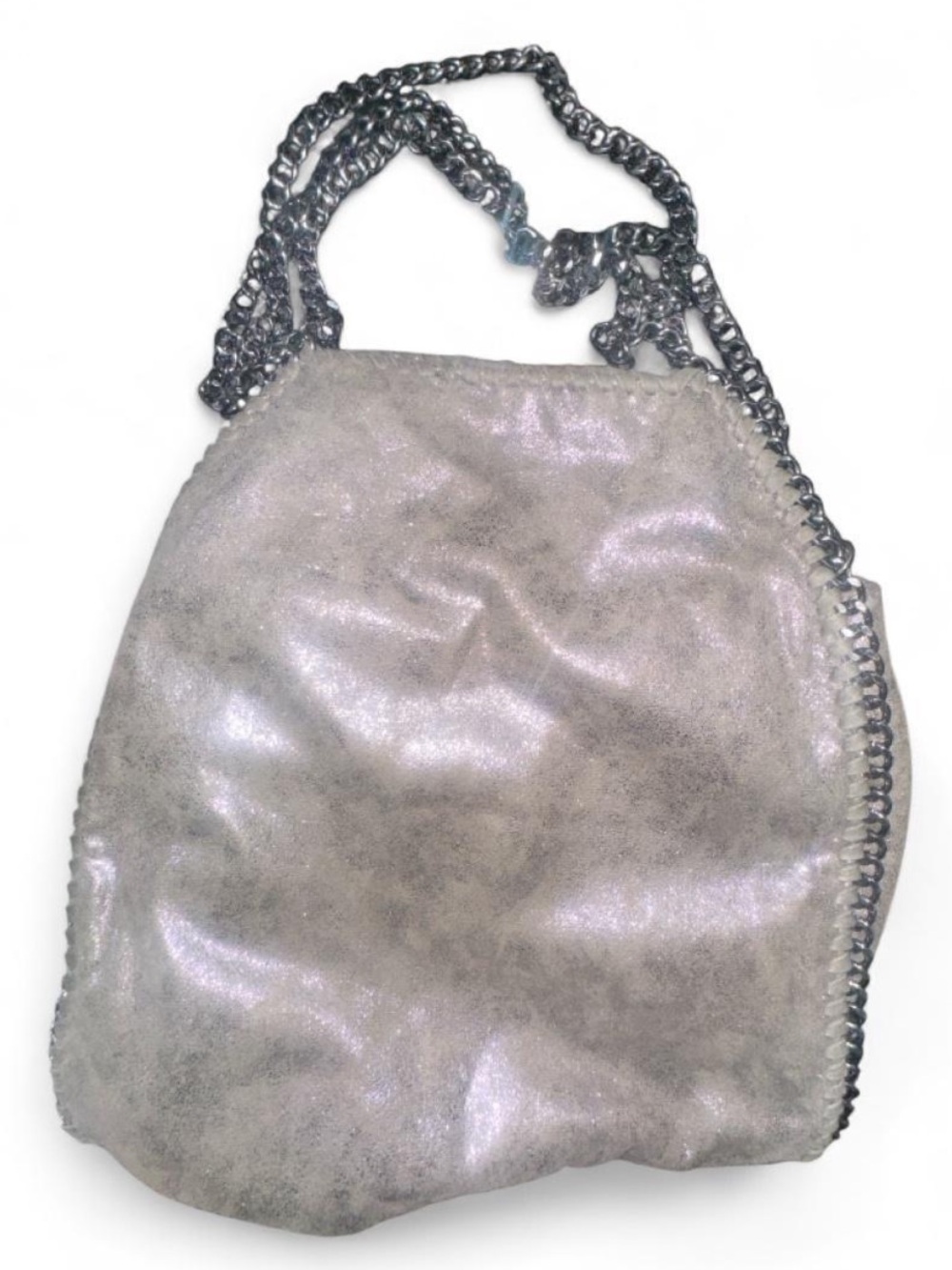 Vintage inspired customized faux leather metallic bag